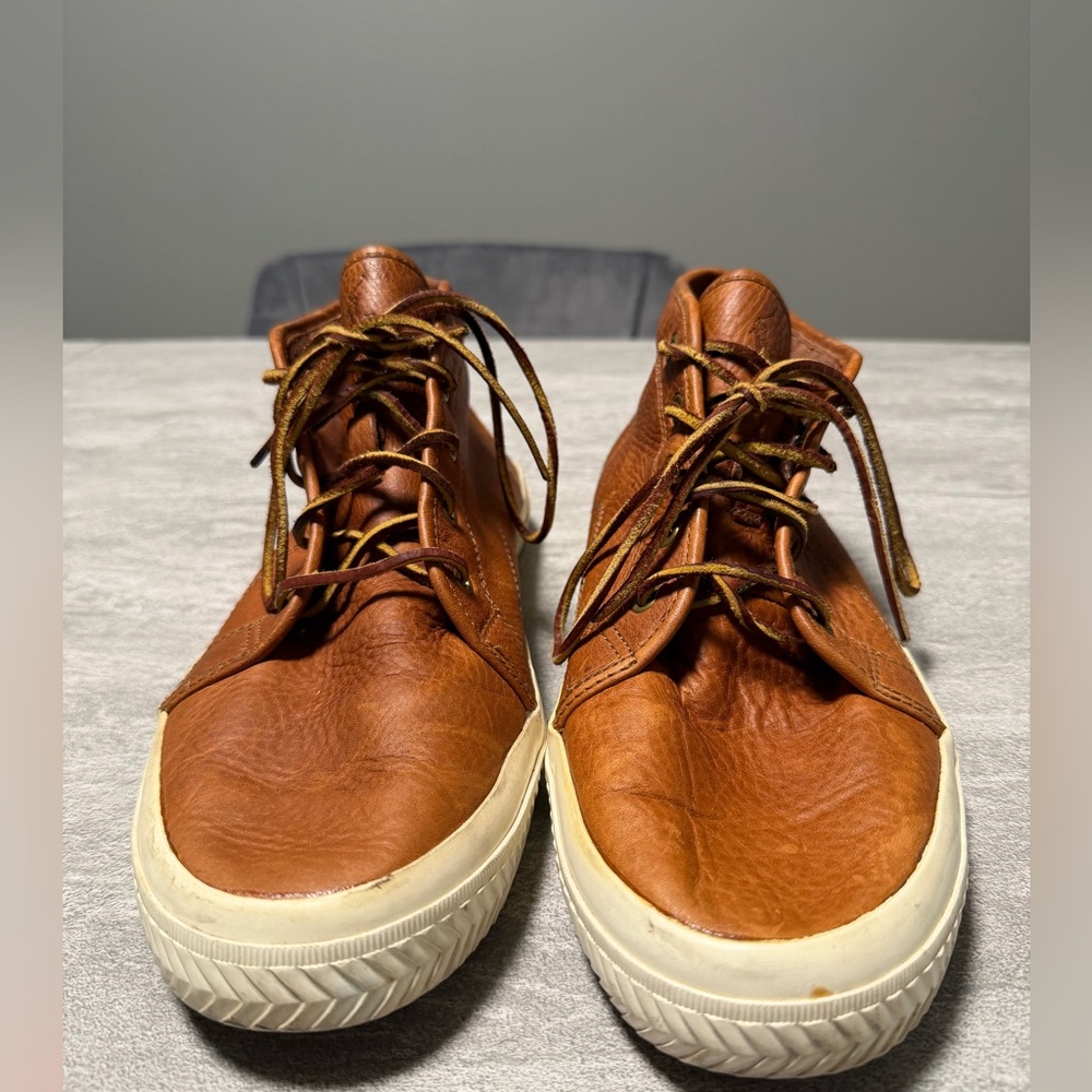 Vintage Polo Ralph Lauren Thurlos Brown lace-up leather chukka sneakers Size 11